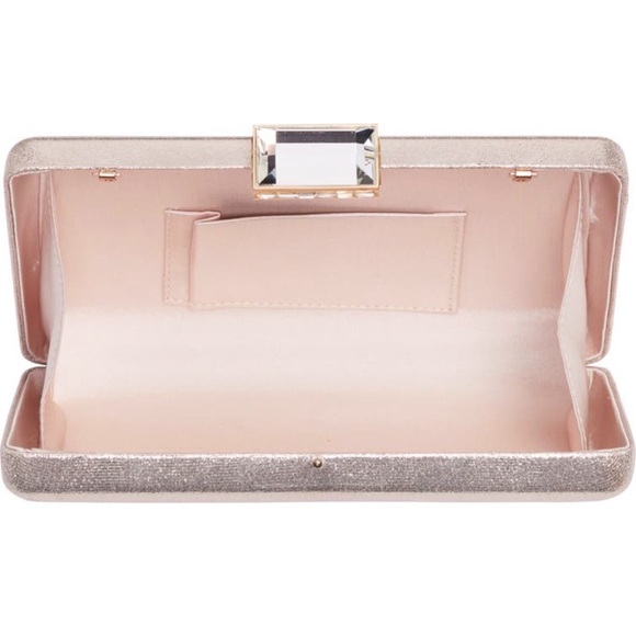 NWT Nordstrom Metallic Box Clutch - Picture 4 of 9